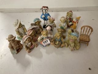 LARGE QTY OF ASSORTED VINTAGE COLLECTABLE CHERISHES TEDDIES FIGURINES