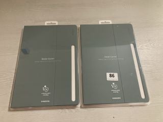 2 X SAMSUNG GALAXY TAB S7+/S7+5G/S7 FE/S7 FE 5G BOOK COVERS IN BLUE