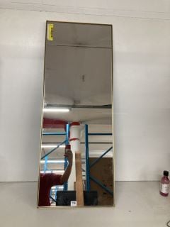 BRASS FRAMED WALL MIRROR