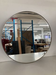 BRASS FRAMED ROUND WALL MIRROR