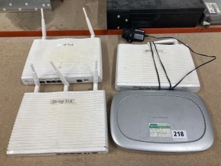 4 X ROUTERS, 3 DRAYTECH AND ONE NETGEAR