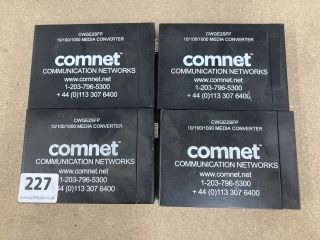 4 X COMNET CWGE2SFP MEDIA CONVERTERS