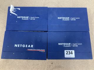 4 X NETGEAR PROSAFE GIGABIT SWITCHES