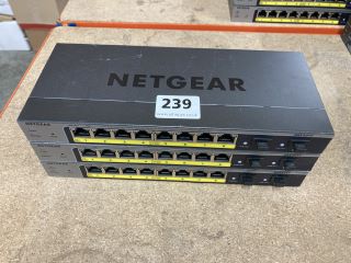 3 X NETGEAR PROSAFE GIGABIT SWITCHES