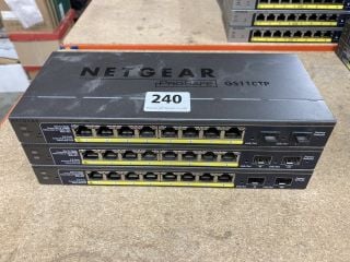 3 X NETGEAR PROSAFE GIGABIT SWITCHES