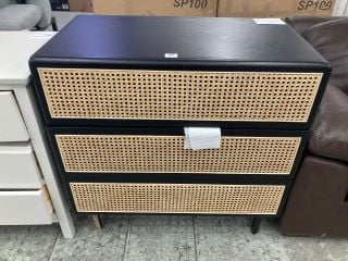 JOHN LEWIS RATTAN THREE DRAWER CHEST RRP £598