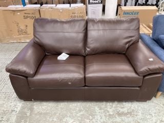 JOHN LEWIS CAMDEN TWO SEATER SOFA IN BROWN RRP £918