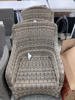 PAIR OF JOHN LEWIS DANTE DELUXE WICKER GARDEN CHAIRS RRP £346