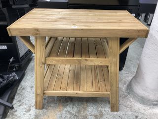 JOHN LEWIS ZEST WOODEN BBQ SIDE TABLE