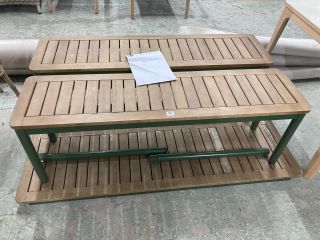 JOHN LEWIS ERNA OUTDOOR DINING TABLE AND TWO BENCHES RRP £798