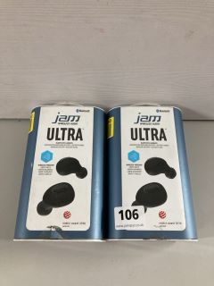 2 PAIRS OF JAM ULTRA WIRELESS EARBUDS