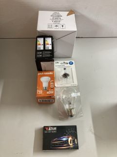 BOX OF HOMEWARES TO INCLUDE LED BULBS