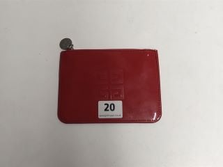 GIVENCHY RED PATENT COIN POUCH (VAT ONLY PAYABLE ON BUYERS PREMIUM)