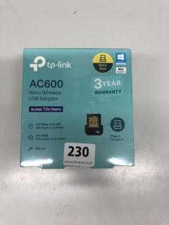 3 X TP LINK AC600 NANO WIRELESS USB ADAPTERS