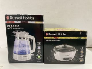 RUSSELL HOBBS RICE COOKER AND A KETTLE