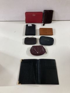 8 X WALLETS INC KATE SPADE NEW YORK RED WALLET (VAT ONLY PAYABLE ON BUYERS PREMIUM)