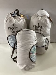 3 X NIGHTLARK COVERLESS DUVETS