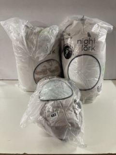 3 X NIGHTLARK COVERLESS DUVETS