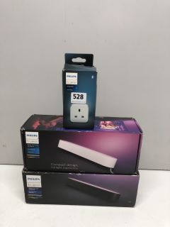 3 X PHILIPS HUE LED LIGHTING SETS