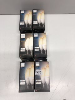 6 PACKS OF PHILIPS HUE LED BULBS