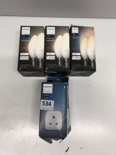 4 PACKS OF PHILIPS HUE LED BULBS