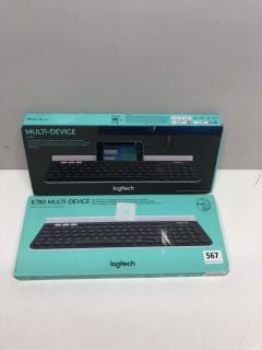 2 X LOGITECH K780 MULTI DEVICE KEYBOARDS