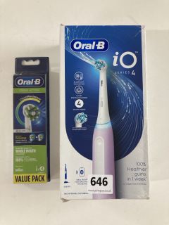 ORAL B ELECTRIC TOOTHBRUSH AND SPARE HEAD