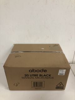 ABODE 20 LITRE BLACK MANUAL MICROWAVE