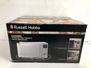 RUSSELL HOBBS CLASSIC STAINLESS STEEL COMPACT DIGITAL MICROWAVE