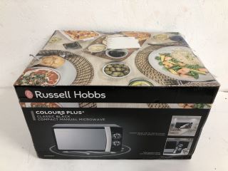 RUSSELL HOBBS COLOURS PLUS CLASSIC BLACK COMPACT MANUAL MICROWAVE