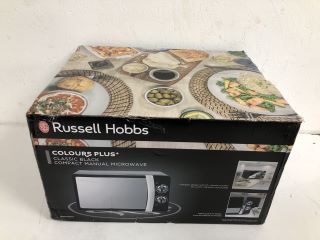 RUSSELL HOBBS COLOURS PLUS CLASSIC BLACK COMPACT MANUAL MICROWAVE