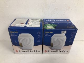 2 X RUSSELL HOBBS GROOVE 4 LITRE MINI COOLER