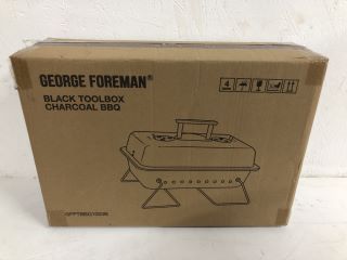 GEORGE FOREMAN BLACK TOOLBOX CHARCOAL BBQ