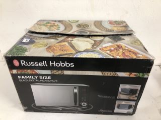 RUSSELL HOBBS FAMILY SIZE BLACK DIGITAL MICROWAVE