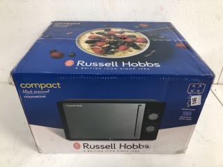 RUSSELL HOBBS COMPACT BLACK MANUAL MICROWAVE