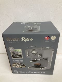 SWAN RETRO GREY ESPRESSO COFFEE MACHINE