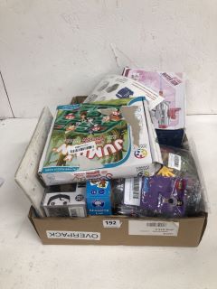 BOX OF ASSORTED ITEMS INC UZI-SMG WATER GUN