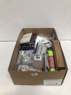 BOX OF ASSORTED ITEMS INC PHONE CASES