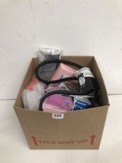 BOX OF ASSORTED ITEMS INC UNPROCESSED 100% VIRGIN BRAZILIAN HAIR WIG