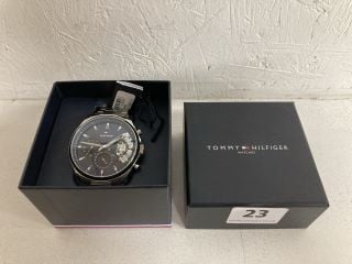 TOMMY HILFIGER STAINLESS STEEL BLUE DIAL DESIGNER MENS WATCH RRP: £179