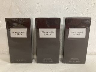 3 X ABERCROMBIE & FITCH MAN / HOMME EAU DE TOILETTE 1.7FL. OZ. / 50ML