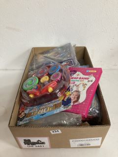 BOX OF ASSORTED ITEMS INC HEADBAND MAKING KIT