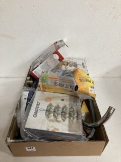 BOX OF ASSORTED ITEMS INC FRUIT PRESS