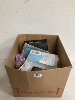 BOX OF ASSORTED ITEMS INC NITRILE WHITE POWDER FREE DISPOSABLE GLOVES