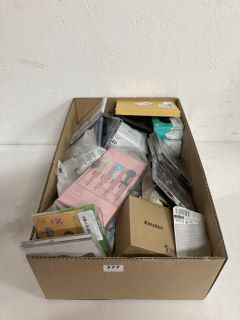 BOX OF ASSORTED ITEMS INC LED VINTAGE CANDLE BULB