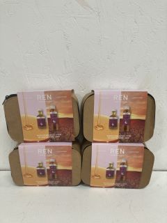 4 X REN CLEAN SKINCARE MOROCCAN ROSE OTTO BLISSFUL BATH DUO