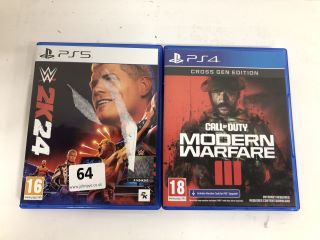 2 X VIDEO GAMES INC CALL OF DUTY MODERN WARFARE III FOR PS5 (18+ ID REQUIRED)