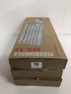 3 X ADX GAMING KEYBOARDS INC ADV. 23