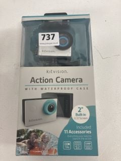 KITVISION ACTION CAMERA WITH WATERPROOF CASE