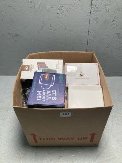 BOX OF ASSORTED ITEMS INC VACUUM CUP